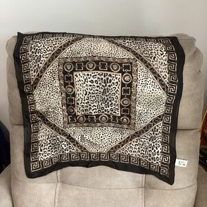 Animal print neckerchief silk Square scarf made in Italy Symphony by